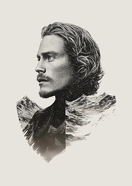 Man, Mountains, and Sea Portrait