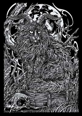 Occult Cat Illustration
