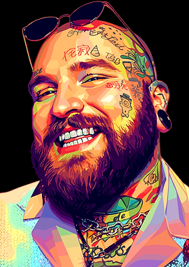 Colorful Portrait of a Teddy Swims