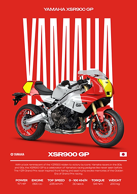 Yamaha XSR900 GP Motorcycle Poster