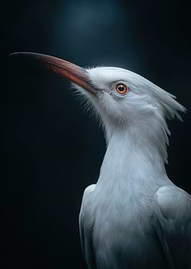 Elegant White Hoopoe