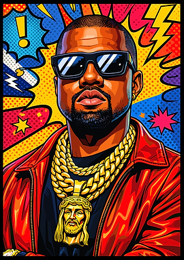Kanye West Pop Art Portrait