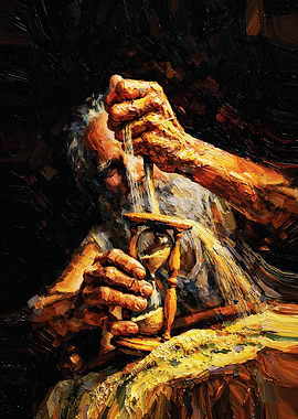 Hourglass Painting: Time Passing