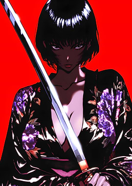 Sexy Anime Woman with katana