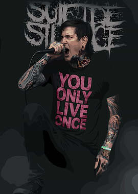 Suicide Silence vocalist in concert art