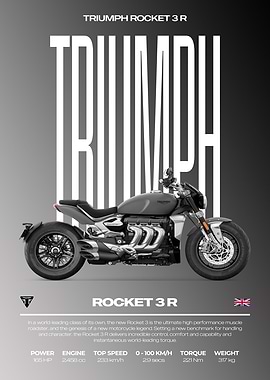 Triumph Rocket 3 R Motorcycle Poster