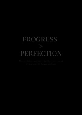 Progress over Perfection Inspirational Quote