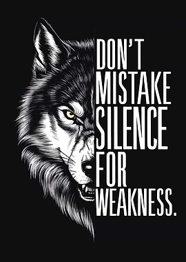 Wolf and Motivational Quote Art