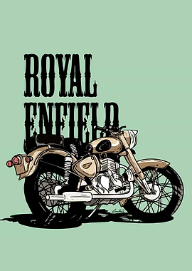 Royal Enfield Motorcycle Illustration