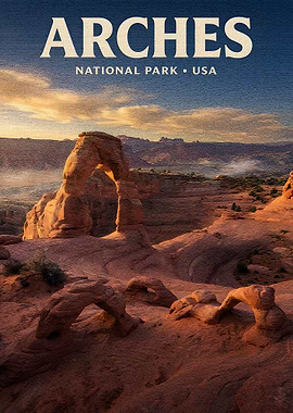 Arches National Park Travel Poster