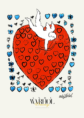 Andy Warhol Drawings | Cupid and Heart