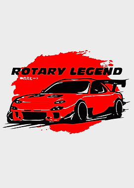 Red Sports Car - Rotary Legend