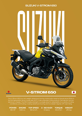 Suzuki V-Strom 650 Motorcycle Poster