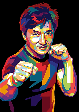 Jackie Chan Pop Art Portrait