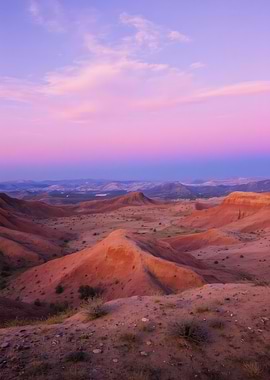 Desert Landscape at Sunset