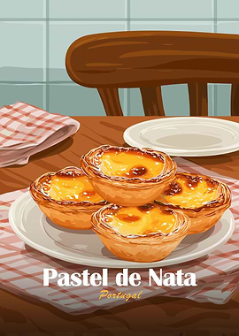 Pastel de Nata Portugal Illustration
