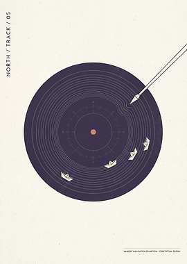 Vinyl Ocean Paper Boats