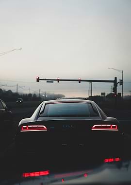 Sleek Audi R8 at Dusk