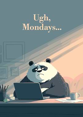 Ugh, Mondays... Panda at Work