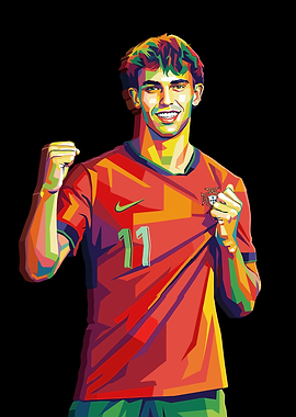 João Félix Colorful Portrait