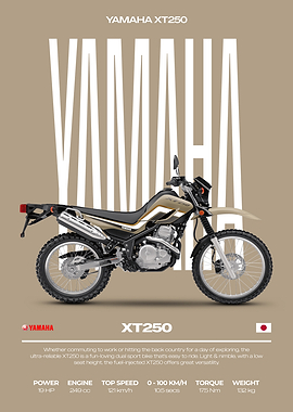 Yamaha XT250 Motorcycle Poster