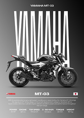 Yamaha MT-03 Motorcycle Poster