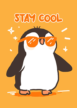 Cool Penguin with Sunglasses Illustration