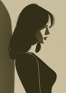 Silhouette of a Woman in Profile