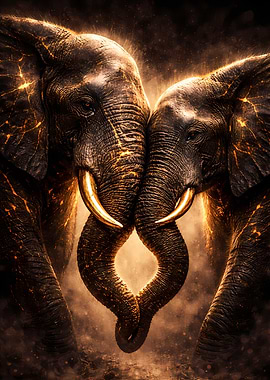 Elephant - Animal Wall Art - Luxury Valentine's Day Gift Decor