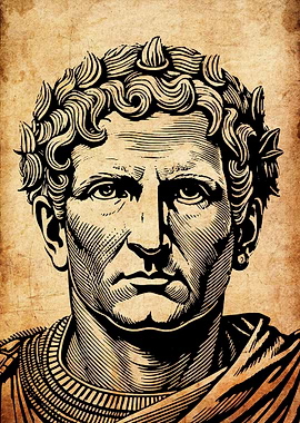 Ancient Roman Portrait Illustration
