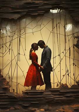 Abstract Romantic Couple