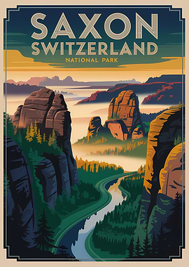 Saxon Switzerland National Park Poster