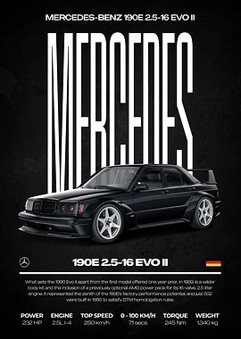 Mercedes-Benz 190E 2.5-16 EVO II Poster