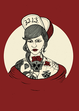Tattooed Nurse Illustration