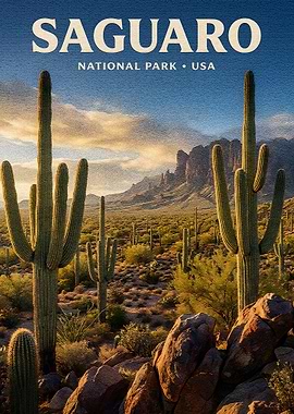 Saguaro National Park Vintage Poster