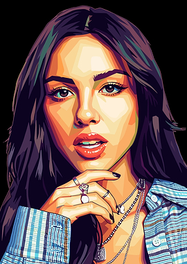 Olivia Rodrigo Portrait Digital Art