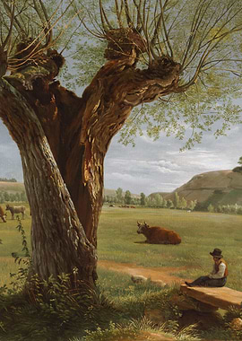 Pastoral Landscape with Cattle and Figure