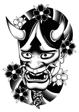 Hannya Mask - Japanese Tattoo Artwork