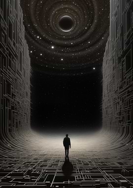 Man in a Sci-Fi Landscape