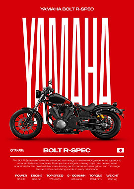 Yamaha Bolt R-Spec Motorcycle Poster