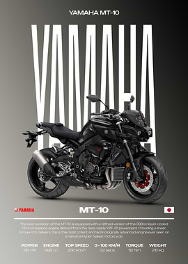 Yamaha MT-10 Motorcycle Poster
