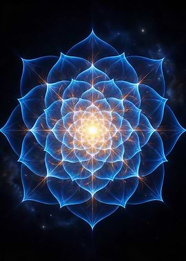 Blue Lotus Flower Digital Art