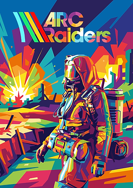 Arc Raiders colorful digital art poster