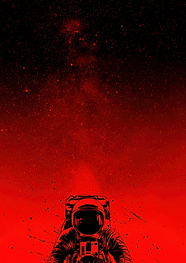 Red Space Astronaut
