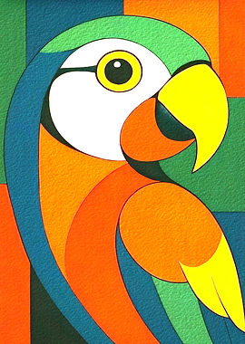Abstract Parrot Art
