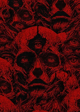 Skull with Eyes Dark Art