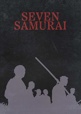 Seven Samurai minimalist poster