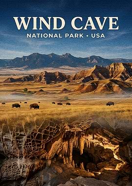 Wind Cave National Park Poster
