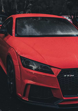 Red Audi TT RS Front View