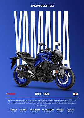 Yamaha MT-03 Motorcycle Poster